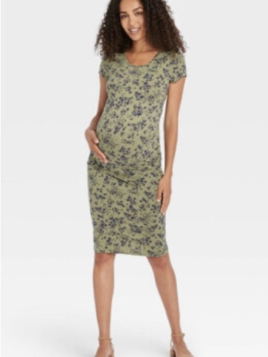 Isabel Maternity by Ingrid & Isabel Dresses & Skirts - Ingrid & Isabel Green Floral Maternity Dress